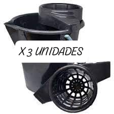 Balde con escurridor - Pack x 3
