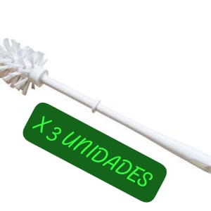 Escobilla limpia inodoro S/deposito - PACK X 3 UNIDADES