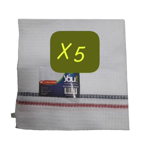 Repasador Nido de abeja - PACK X 5 UNIDADES