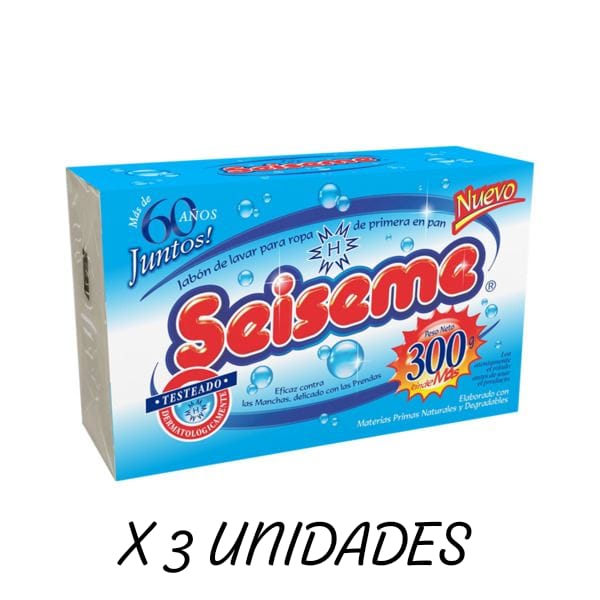 PACK X 3 SEISEME JABON PAN X 300 GRS