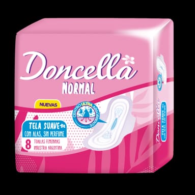 DONCELLA TOALLA FEMENINA NORMAL C/ALAS X 8 U