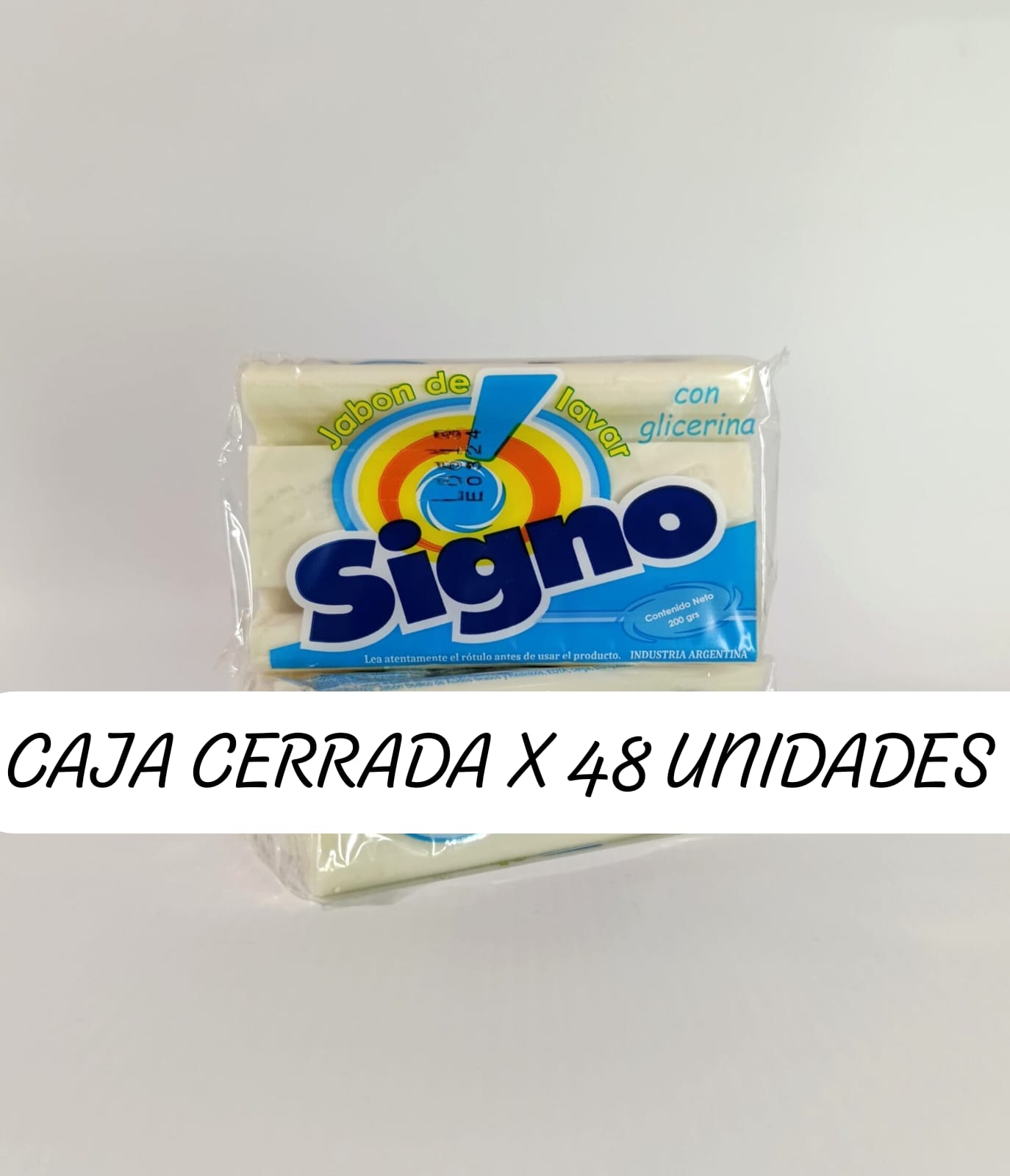 CAJA CERRADA X 48 U Jabon en Pan blanco SIGNO 150grs