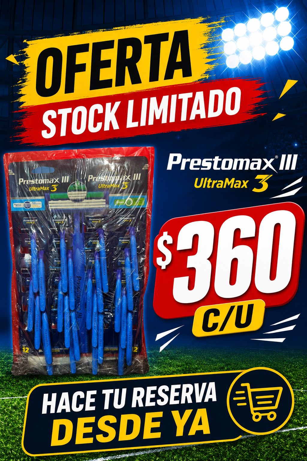 Blister x 24 Prestobarba Presto Max