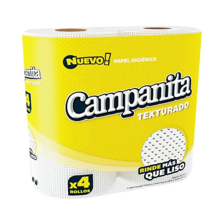 Papel hig. 4x30 mts Campanita Texturado