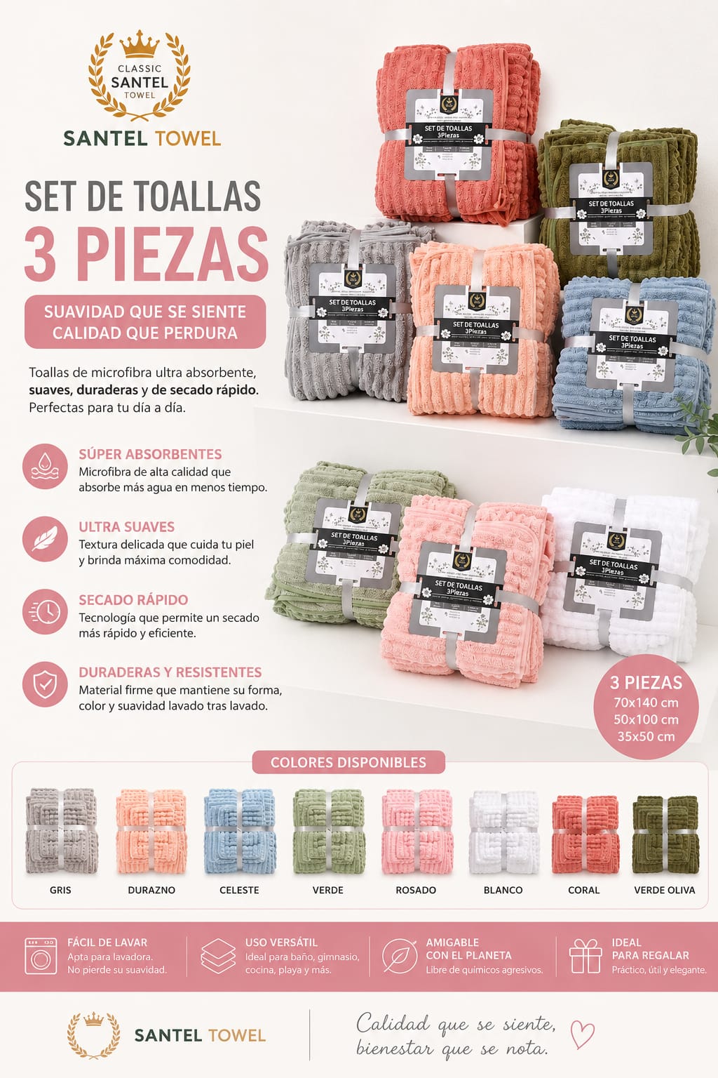 Set de 3 Toallas