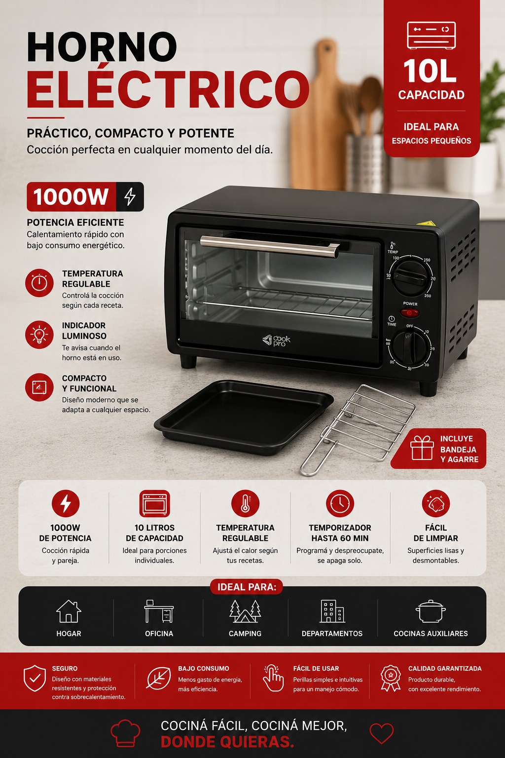 Horno Electrico Oryx 10 L (Precio Mayorista)