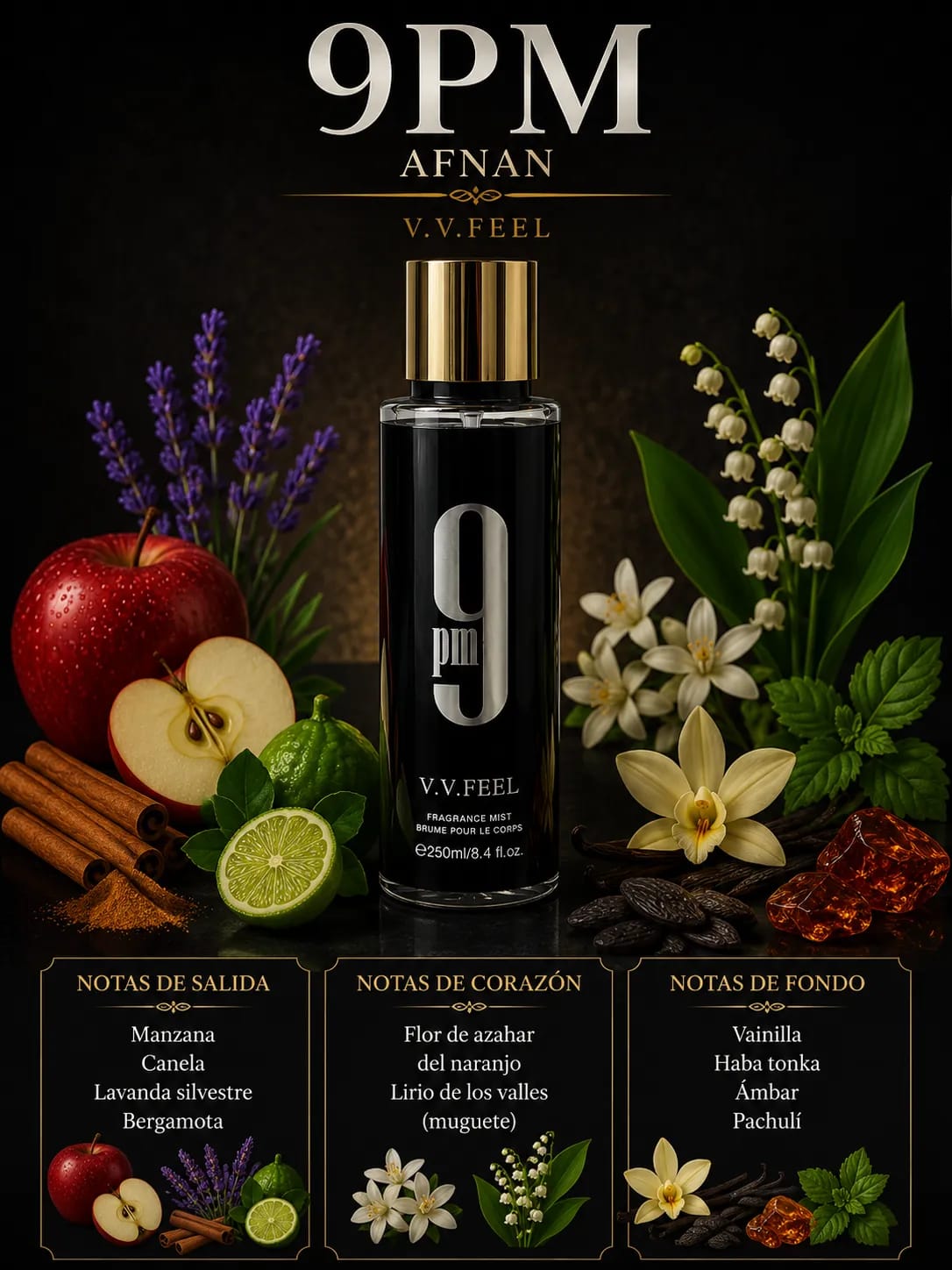 Perfume arabe 9Pm Afnan 250ml